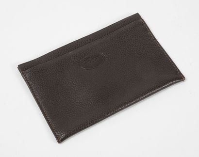 LONGCHAMP
Brown grained leather wallet with...