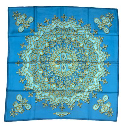 HERMES, Paris
Square in printed silk twill...