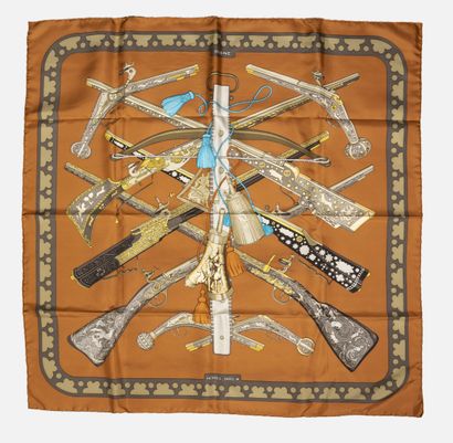 HERMES Paris
Square in printed silk twill,...