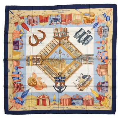 HERMES, Paris
Silk twill square printed 
