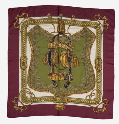 HERMES Paris
Square in printed silk twill...