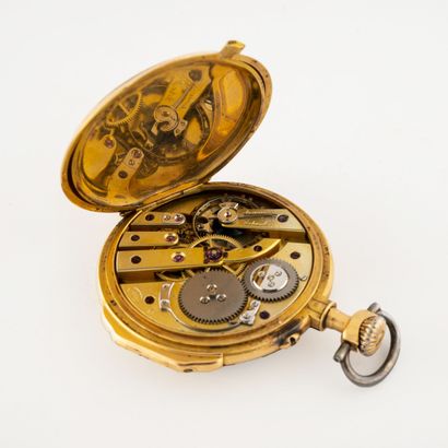Montre de gousset en or jaune (750).

Couvercle...