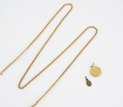 Gold-plated necklace with curb chain. 

Spring...