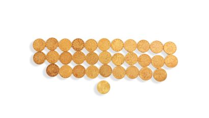 ÉTATS UNIS
Lot de 31 pièces de 5 dollars...