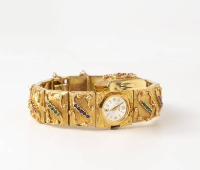 DATZWARD
Montre bracelet de dame en or jaune...