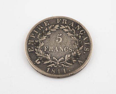 France
Pièce de 5 francs argent, Napoléon...