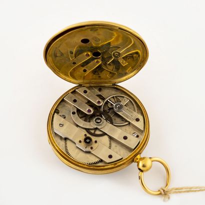 Montre de gousset en or jaune (750).

Couvercle...