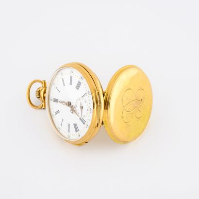 Montre de gousset en or jaune (750).

Couvercle...