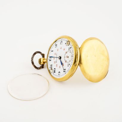 
Montre de gousset chronomètre en or jaune...