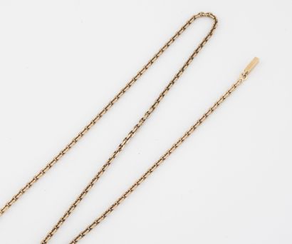 Yellow gold (750) necklace with forçat link....