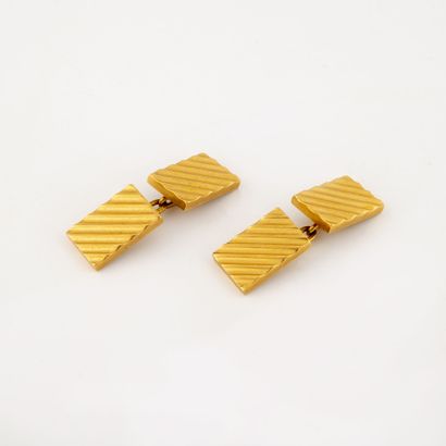Paire de boutons de manchette en or jaune...
