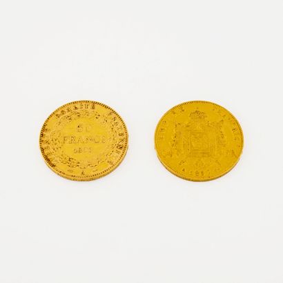 France
Deux pièces de 50 francs or : 

-...