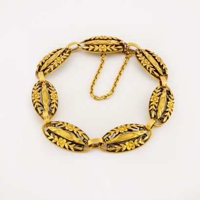 Yellow gold (750) bracelet with 7 articulated...