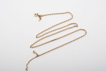 Yellow gold necklace (750) with forçat link....