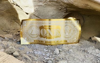- Sculpture Karl Lagasse one dollar Gold...