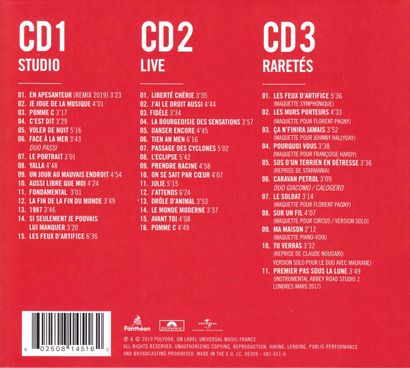 Calogero - L'Intégrale [17 CD + 1 DVD]. Retour...