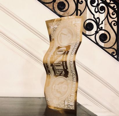 - Sculpture Karl Lagasse one dollar Gold...