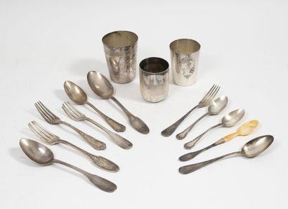 
Lot of silver coins (950), different silversmiths,...