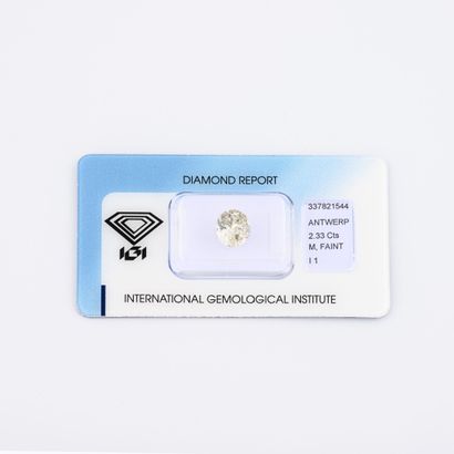Diamond on paper of oval cut. 

2.33 carats....
