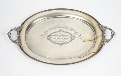 PAYS BAS, XIXème siècle

Oval tray with two...