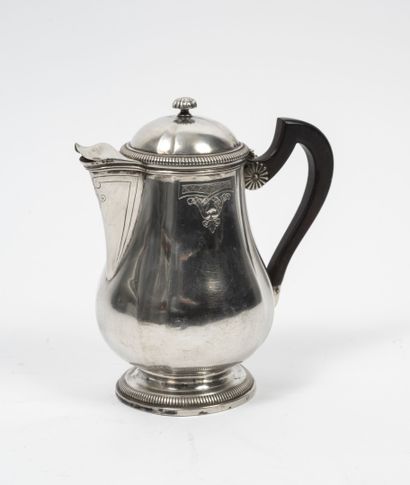 Two pourers on pedestal in silver (950).

One...