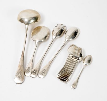 L. COIGNAIT
Elements of a household silver...