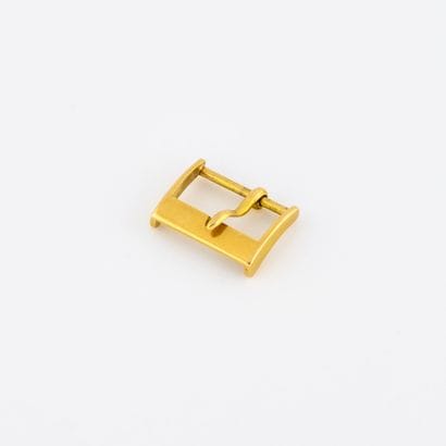 Buckle of a watch bracelet in yellow gold...