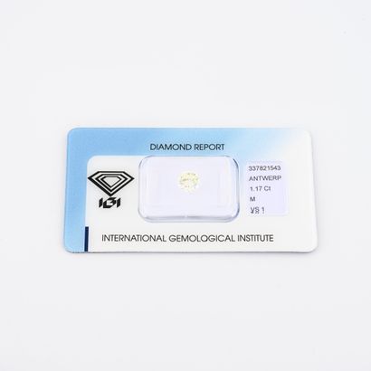 Brilliant cut diamond on paper, 1.17 carat....