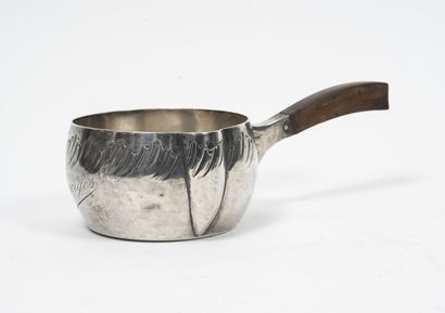L.LAPAR, Paris 
Silver saucepan (950) decorated...