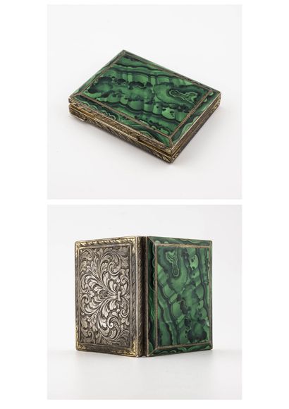 Rectangular silver case (800) dedicated with...