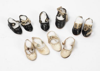Lot of two pairs of white shoes and three...