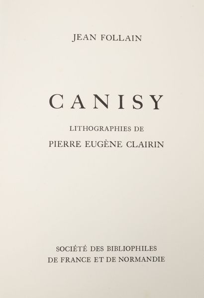 Follain Jean
Canisy.

Société des bibliophiles...