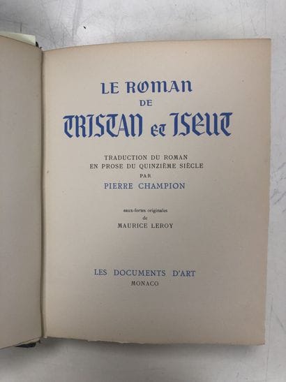 PIERRE CHAMPION, MAURICE LEROY 
The novel...