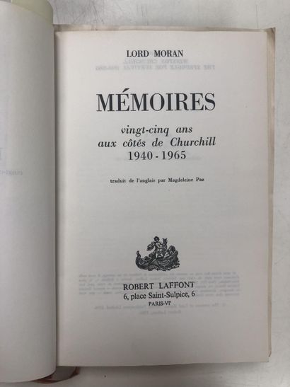 LORD MORAN 
Mémoires, 25 ans aux cotés de...