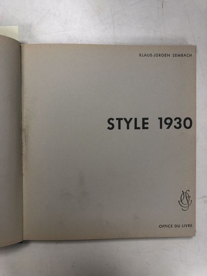 KLAUS JURGEN SEMBACH 
Style 1930.

Édition...