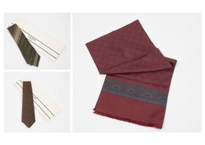CARVEN Paris
Lot including : 

- Silk tie...
