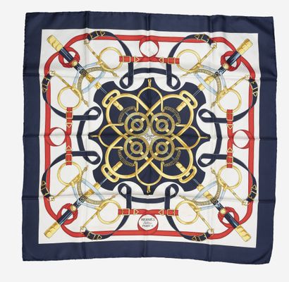 HERMES Paris
Two squares in silk twill with...