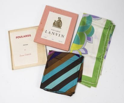 Jeanne LANVIN
Two silk scarves. 

One with...
