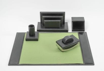 HERMES Paris et ANONYME
Green-black leather...
