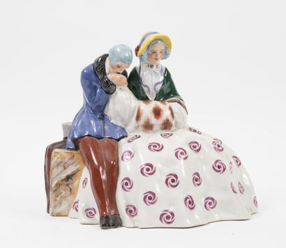 GAZAN & ETLING PARIS
Groupe en porcelaine...