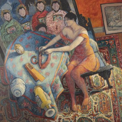 DO FOURNIER (1951)
Interior scene. 

Oil...