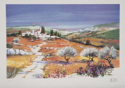 Ella FORT (XXème siècle)
Landscape of Provence.

Two...