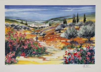 Ella FORT (XXème siècle)
Landscape of Provence.

Two...