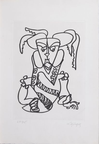 Charles LAPICQUE (1898-1988)
Untitled.

Etching...