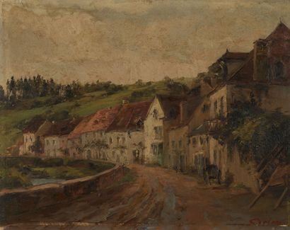 Georges DELOY (1856-1930)
Road lined with...