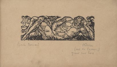Emile BERNARD (1868-1941)
Adam.

Cul de lampe,...