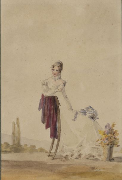ECOLE FRANCAISE DU XIXème siècle
Woman sitting...