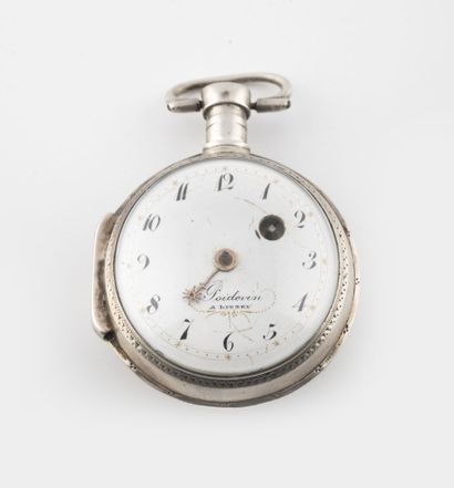 POIDEVIN à Littry
Pocket watch with cock...