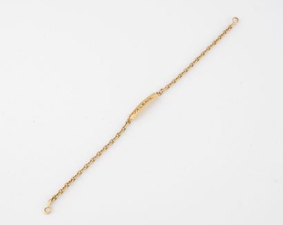 Birth bracelet in yellow gold (750) formed...