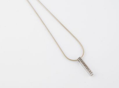 Rhodium-plated yellow gold (750) necklace...